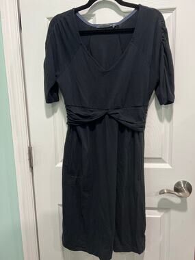 Athleta Black Womens Athleisure Dress Size L with Pockets
